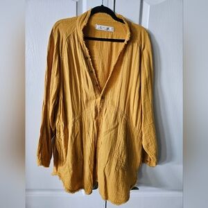 We The Free Summer Daydream Buttondown, gold, xsmall